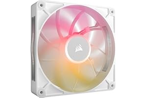 CORSAIR iCUE LINK RX140 MAX RGB 140mm PWM Thick Fan – High-Static Pressure – Magnetic Dome Bearing – Single Fan – White