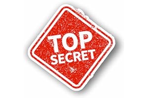 AMA SHOP STICKER ADESIVO SAGOMATO TOP SECRET IN PVC PER DECALCOMANIE PARETE MURALE AUTO MOTO CASCO CAMPER