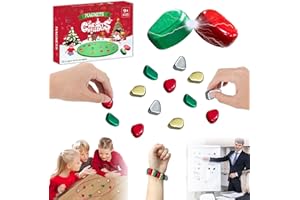 POPOYU Scacchi magnetici di Natale, scacchi da combattimento con scacchiera magnetica, festa a scacchiera portatile, per riunioni di famiglia, set di scacchi con pietre magnetiche per bambini