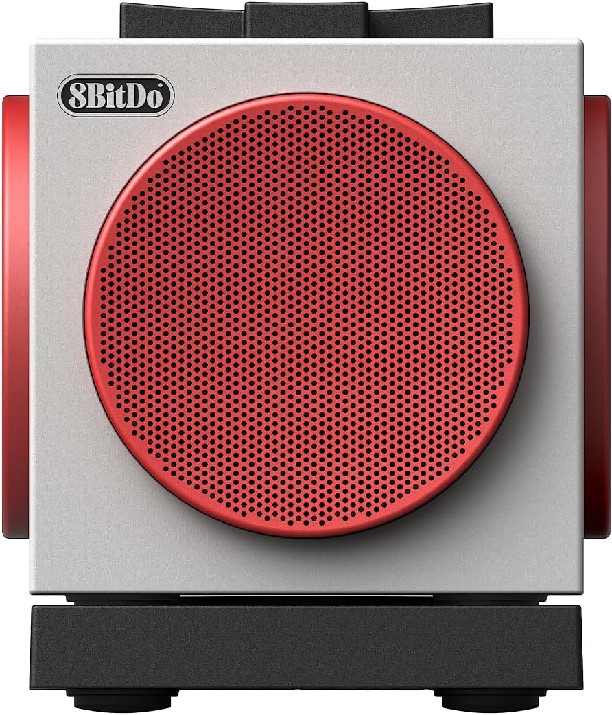 8BitDo Retro Cube 2 Speaker, Portable Bluetooth Speaker with Stereo Sound, Wireless Charging Dock, Bluetooth 5.3/2.4G/Wired USB Connections - N Edition