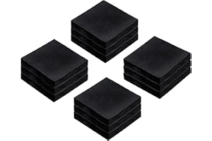 QUARKZMAN 12 st hårda gummi vibrationsdämpande mattor för tvättmaskin, 50 mm fyrkantig vibrationsisoleringsdyna, 10 mm tjockl