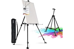 Artina Cavalletto Pittura da studio in alluminio Paris 165cm - Cavalletto da tavolo e da campo per dipingere - Per tele di diverse grandezze - Cavalletto per pittura portatile e stabile