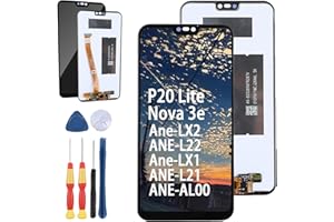 Yuxyiony Neuer LCD Bildschirm Ersatz für Huawei P20 Lite/Nova 3e Ane-LX2 ANE-L22 Ane-LX1 ANE-L21 ANE-AL00 LCD Display Touch Screen Reparaturteile mit Werkzeug.