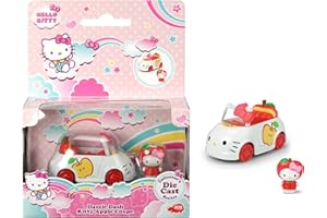 SIMBA Dickie Toys- Vehículo Hello Kitty Manzana 6cm con Figura Hello Kitty, Fabricado en Metal, Figura Extraíble, Adecuado a Partir de 3 Años