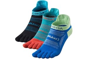 OrrinSports Toe Socks Coolmax Running Socks for Men Women 3 Pairs Athletic Breathable Five Finger Socks