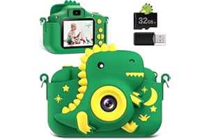 GREENKINDER Camara Fotos Infantil, Camara de Fotos para Niños con Pantalla de 2.0 Pulgadas,20MP & 1080P HD Cámaras Digital para Niños con 32GB TF Tarjeta,Juguetes de Cámara para Niños Niñas