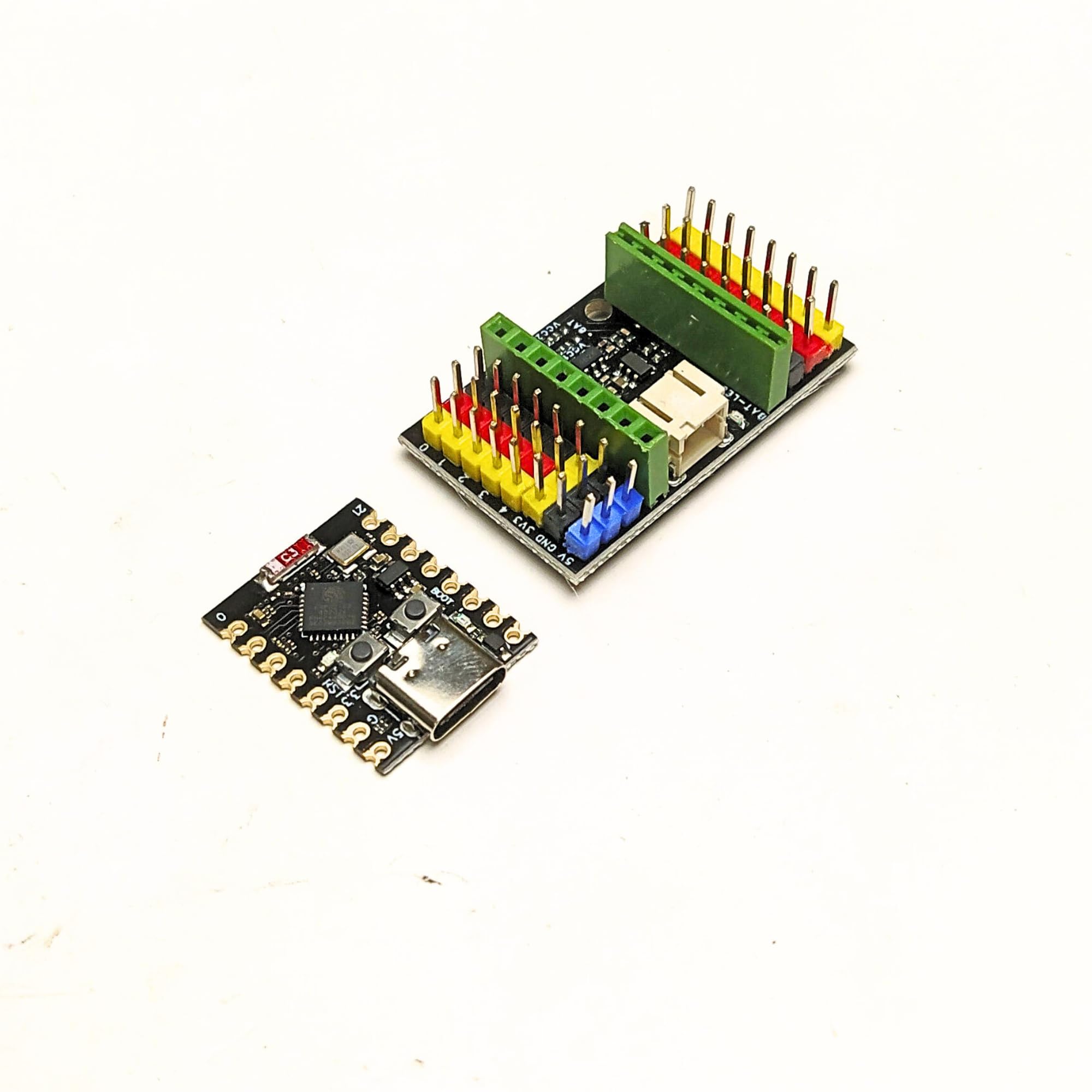 OceanLabz ESP32-C3 Super Mini USB C-Type Development Module with ESP32-C3 Supermini Expansion Board | Ideal for IoT and Wireless Communication Projects (Pre-Loaded with Tested Code)
