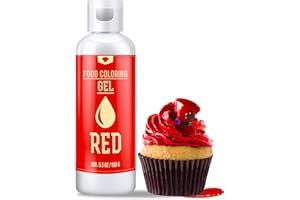 VIBRANDYE Lebensmittelfarbe Gel - 150g Konzentrierte Gel Lebensmittel Farben zum Backen, Kuchen Dekorieren, Kekse und Macaron - Zuckerfrei Food Coloring für Getränken, Osterei, DIY Seifen und Basteln (Rot)