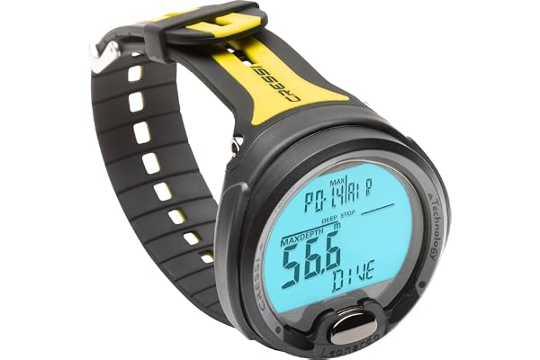 Cressi Leonardo Diving Computer - Ordinateur de Plongée Air/Nitrox,Mode de mesure de la profondeur, Taille Unique, Adulte unisexe