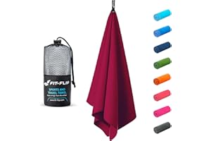 Fit-Flip Swimming towel - fast drying microfibre beach towel - ultra absorbent thin towels for travel, beach & gym - lightweight camping towel