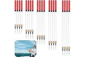 DACATOOW 40PCS Coarse Fishing Floats Set - Transparent Waggler & Pole Floats Tackle for Still/Running Waters, 5 Sizes Durable Plastic Floaters with Hi-Vis Tips（5 Sizes Kit）