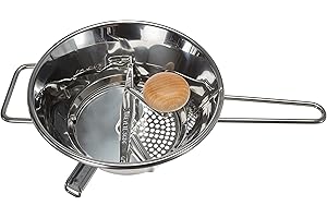 GUILLOUARD 10760 Moulin à Légumes Inox D.24cm Premium Poignée Bois, Neutre