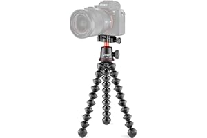 JOBY GorillaPod 3K Pro Kit MII, Trípode Profesional Flexible de Aluminio con Rótula, Placa QR, Fabricado en Italia, para Cámaras CSC, Sin Espejo, Capacidad de Carga 3 kg, 6.6 LB, J91566-BWW