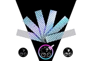LOOM Reflective Stickers Kit (6pcs Prism-Gray)• Nighttime Safety Waterproof Self-Adhesive Decals for Helmets, Skateboard, Bike, Scooter, E-Bike, Motorcycle & Strollers • Bright Colors