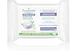 ‎PURESSENTIEL Puressentiel - Intimhygiene - Intimpflegetücher - Reinigend und erfrischend - Empfindliche Schleimhäute und Haut - Langanhaltende Feuchtigkeitsversorgung 24 Stunden - Zur täglichen Anwendung - x25 St