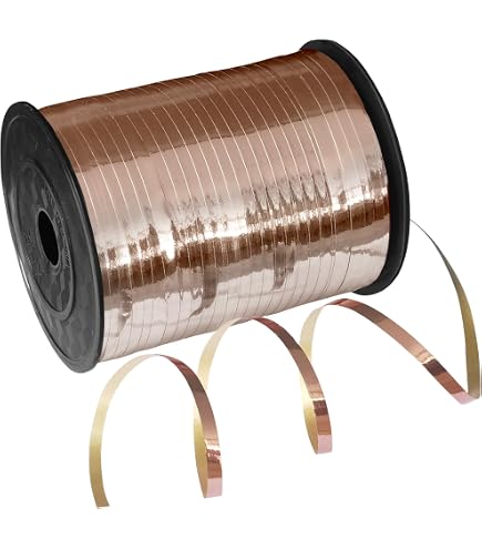 Pesetto Per Palloncini Amscan Oro Rosa 170g - Cono In Lamina Metallica Con Frange, Regge Fino A 10 Palloncini Lattice O 12 Film, Decorazione Feste - 5