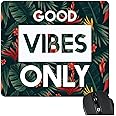 TheYaYaCafe Good Vibes Only Motivational Quote Printed Mouse Pad for Computer, PC, Laptop