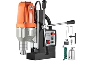 VEVOR Mophorn Taladro Magnético, 980 W Taladro de Núcleo Magnético, 35 mm Taladro Magnético de Columna BRM-35, 12000 N Taladro Electromagnético, Sistema de Perforación Electromagnética