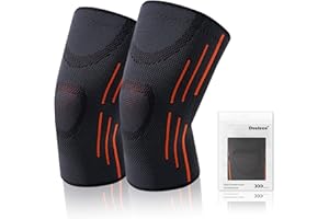 Dualeco Genouillère Sport/Musculation/Football 1 Paire, Antidérapant Genouillere, Respirant Genouillères Ligamentaire Latéral/Rotulienne/Ménisque