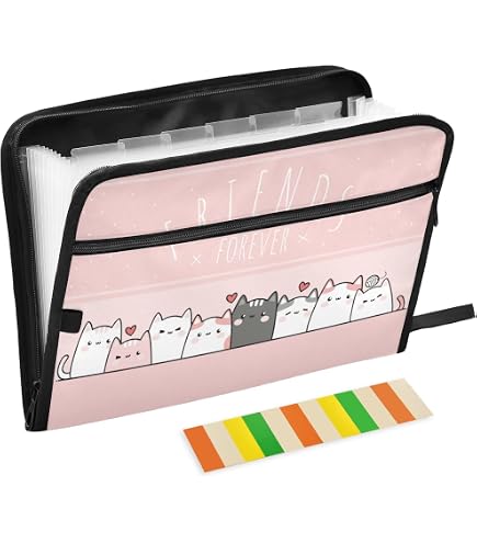 ZZKKO Dachshund Puppy Expandable File Folder - 13 Pockets, Letter Size, Cute Yellow Document Organizer - View #7