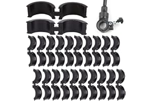 AMIJOUX 20 PCS Anti-Vibration Bicycle Handlebar Rubber Gasket, Non-Slip Handlebar Adapter for Mountain, Shim Cycling Spacer Accessories for Fixed Gear Bike Road Bikes