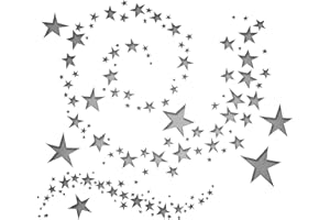 Sizzix Set di fustelle Thinlits 663095, stelle vorticose di Tim Holtz, confezione da 9, multicolore, taglia unica