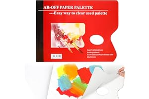 WDEC 36 Blatt Palettenblock, Abreißen Farbmischpalette Papier 23 x 30.5cm, mit Daumenloch, Einweg Farbmischpalette Malblock Künstler Acrylfarbe Mischen Zubehör für Ölgouache Aquarellmalerei