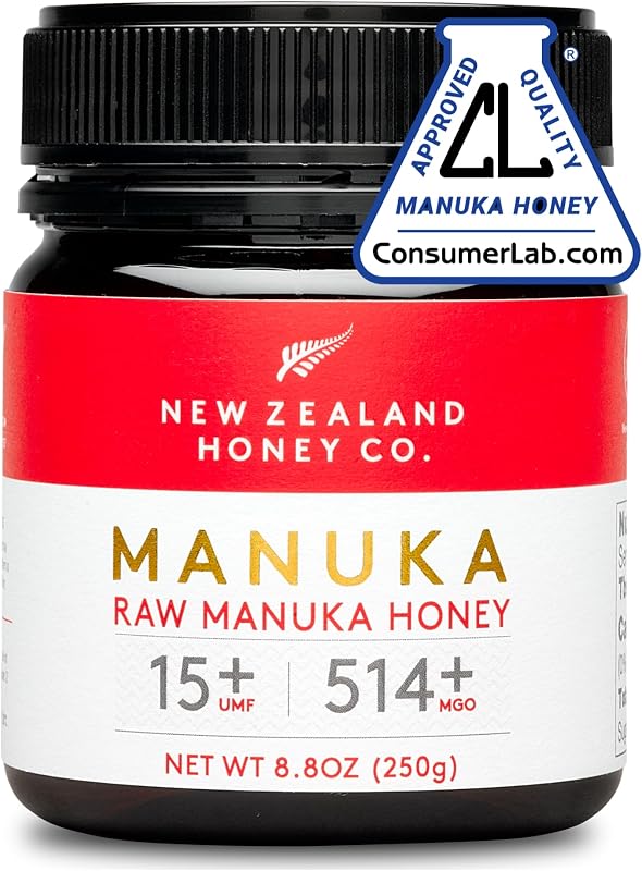New Zealand Honey Co. Miel de Manuka MGO 514+ / UMF 15+ | Nueva Zelanda Miel 100% Pura y Saludable | 250g