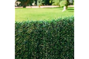 Mugar- Seto Artificial IGNIFUGO para ocultación de jardín, de 30 o 36 Varillas- Cañizo ocultación. (30 Varillas, 1,5x3m)