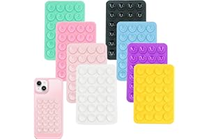 Alethron 8 Stück Handy Saugnapf, Silikon Saugnapf Handyhülle Handy Kleber Rückseite Saugnapf Handy Noppen Halter Rückseite Saugnapf für Mobile Stromversorgung Handys Selfies und Videos(8 Farben)