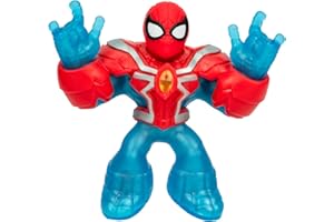 Heroes of Goo Jit Zu Marvel INFINITY ARMOR Spider-Man, Stretchy Action Figure, Super Stretchy With Unique Squishy Metallic Gel Filling