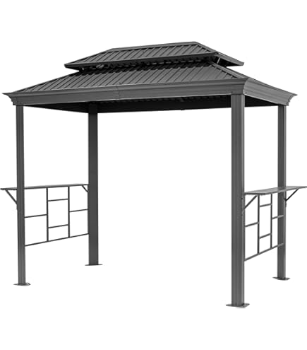 Justus Faltbarer Grillpavillon mit Spezialabdeckung und Entlüftungsmöglichkeit, schwarz, 250 x 250 x 260 cm (L x B x H