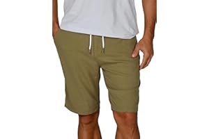 riverso Lniane szorty męskie, na lato, regular fit, RIVOliver, krótkie spodnie, bermudy, długość do kolan, jednokolorowe, białe, niebieskie, granatowe, beżowe, czarne, zielone, S M L XL XXL, 3XL, 4XL,