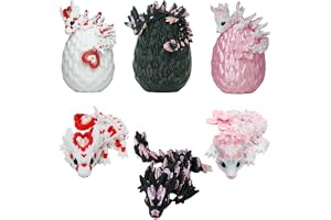 3 små drakar med gångjärn kristall söt med ägg 3D-tryck dekoration universum fantastiska fidgetleksaker unik presentidé heminredning sovrum vardagsrum barn Kawaii