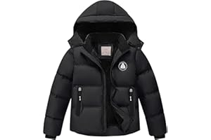Zoofly Winterjacke Jungen Mädchen Kinder Jacke Warm Gefüttert Puffer Jacken Kinderjacken Winter mit Abnehmbar Kapuze Wanderjacke