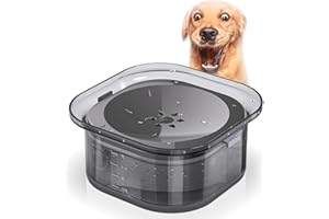 Decyam Non Spill Dog Water Bowl, Slow Water Feeder for Dogs, Spill Proof Transprent Dog Water Bowl, 2L / 70 oz Large Capacity Pet Water Dish for Dogs