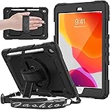 SEYMAC iPad 10.2 Case, iPad 8th/ 7th Generation Case 2020/2019, Heavy Duty Shockproof iPad Case with Screen Protector, 360 De