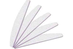SATIFICER Lima professionale per unghie, 5 lime per unghie, 100/180 grana per unghie, per la combinazione di gel per unghie per salone di manicure e casa