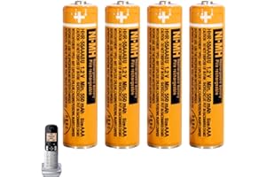 JAPUSOON Batteria Ricaricabili AAA NI-MH Pila Ricaricabile1.2V 550mAh per Panasonic Gigaset Telefono Cordless, Confezione da 4 Pezzi
