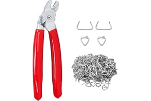 Kamtop Pince à Anneau de Porc Pince Pour Cage Volaille avec 300pcs Cous de Type C (3/4 pouce) Pince pour Grillage pour Cages Oiseaux Cages Lapin Pince Cage Filet