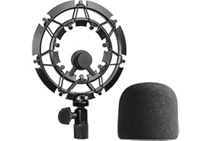 YOUSHARES Araignée avec Bonnette en Mousse pour Micro Blue Yeti et Yeti Pro, le Support Anti-choc Réduit les Bruits de Vibration