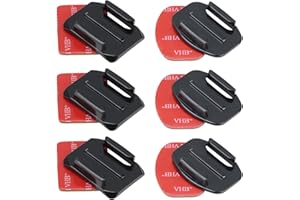 WrteEase 6 pcs Adhesive Mount Kit Sticky pads, Compatible with GoPro Hero 12 11 10 9 8 7 6 5 4 Action Cameras. Flat & Curved Helmet Mounting attachment Accessories for Go Pro Other Action Camera