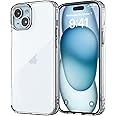 Jupitrix for iPhone 15 Case 6.1 inch, Clear Phone Case Non-Yellowing Phone Military Grade Protection Shockproof Anti-Scratch TPU Bumper Hard PMMA Back Transparent Protective Cover