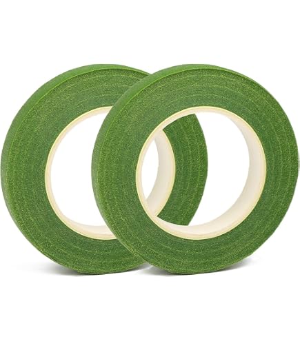 YANGWEN Ruban Fleuriste, 2 Rouleaux Ruban De Bouquet, Auto-adhésif Rubans Floraux, pour Les Ruban Adhésif pour Fleuriste pour Corsages, Emballage de Fleurs Tige,Bouquets, Fleurs(27m*12mm