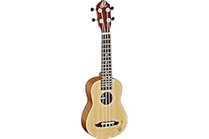 Ortega Guitars Sopran Ukulele Akustisch – Bonfire Series – Fichte, Sapele, Natur (RU5-SO)