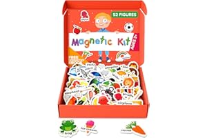 X-BET MAGNET Foam Magnets for Toddlers - Refrigerator Magnets for Kids - Baby Magnets for Refrigerator and Whiteboard with ZOO and Farm Animals - Educational Magnetic Toys for Preschool Learning Activities