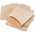 Paper Sandwich Bags for Food | 8” x 8” 100PK Strung REALUS | Made in Britain | Strong Greaseproof Small Brown Bag, Great for Sweets, Lunch, Burger Wrap | Eco Friendly, Biodegradable Alternative