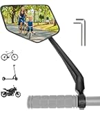 NEXTCOVER® Fietsspiegel Rechts [Stuur] - ProVision Echt Glas & Trillingsvrij - Robuuste Achteruitkijkspiegel Fiets voor E-Bike, MTB & Stadsfiets - 360° Verstelbaar - Zwart