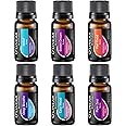 O'linear Top 6 Blends Aromatherapy Diffuser Essential Oils Set for Sleep, Mood, Breathe, Muscle Relief, Temptation, Feel Good, Anxiety Relief