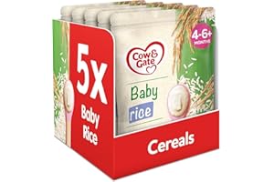 Cow & Gate Baby Rice Cereal, 4-6+ Months, 100 g, Pack of 5